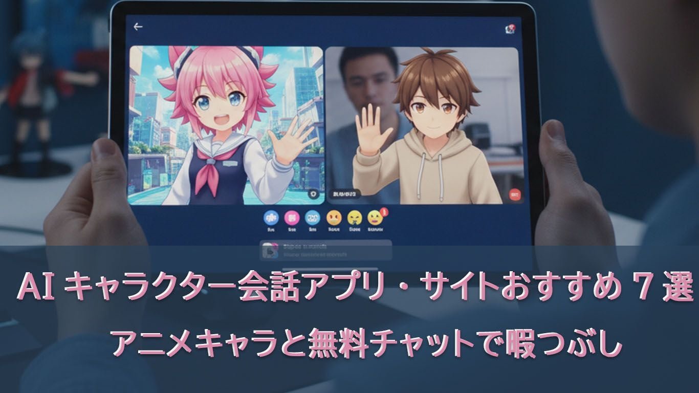 AIキャラクター会話アプリ・サイトおすすめ10選！アニメキャラと無料チャットで暇つぶし
