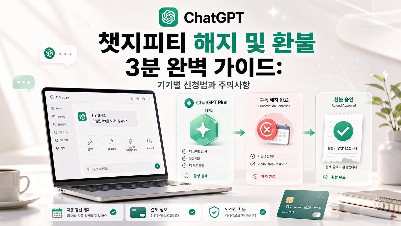 챗지피티 해지 및 환불 3분 완벽 가이드: 기기별 신청법과 주의사항