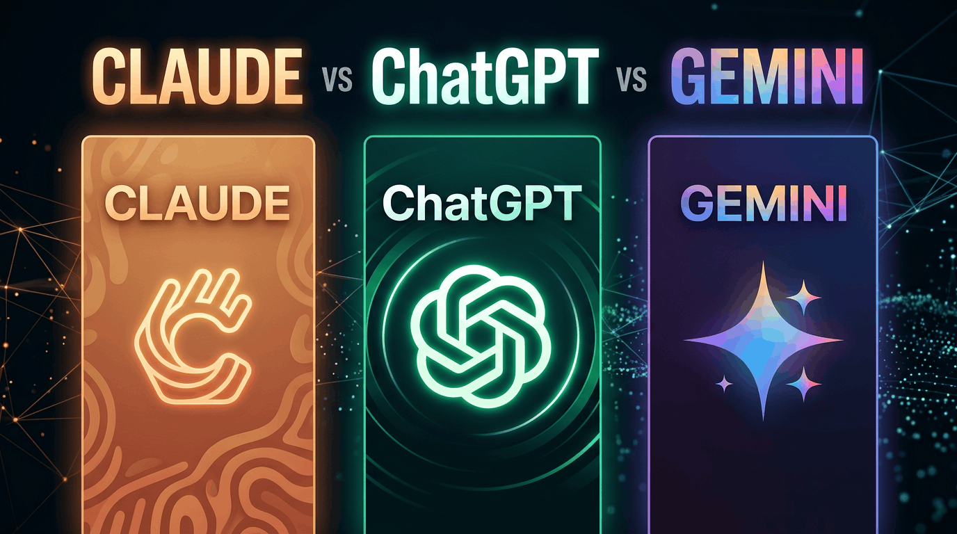 Claude vs ChatGPT vs Gemini: Le guide comparatif ultime