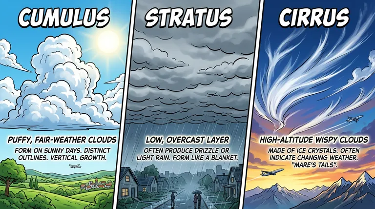 comparaison des types de nuages
