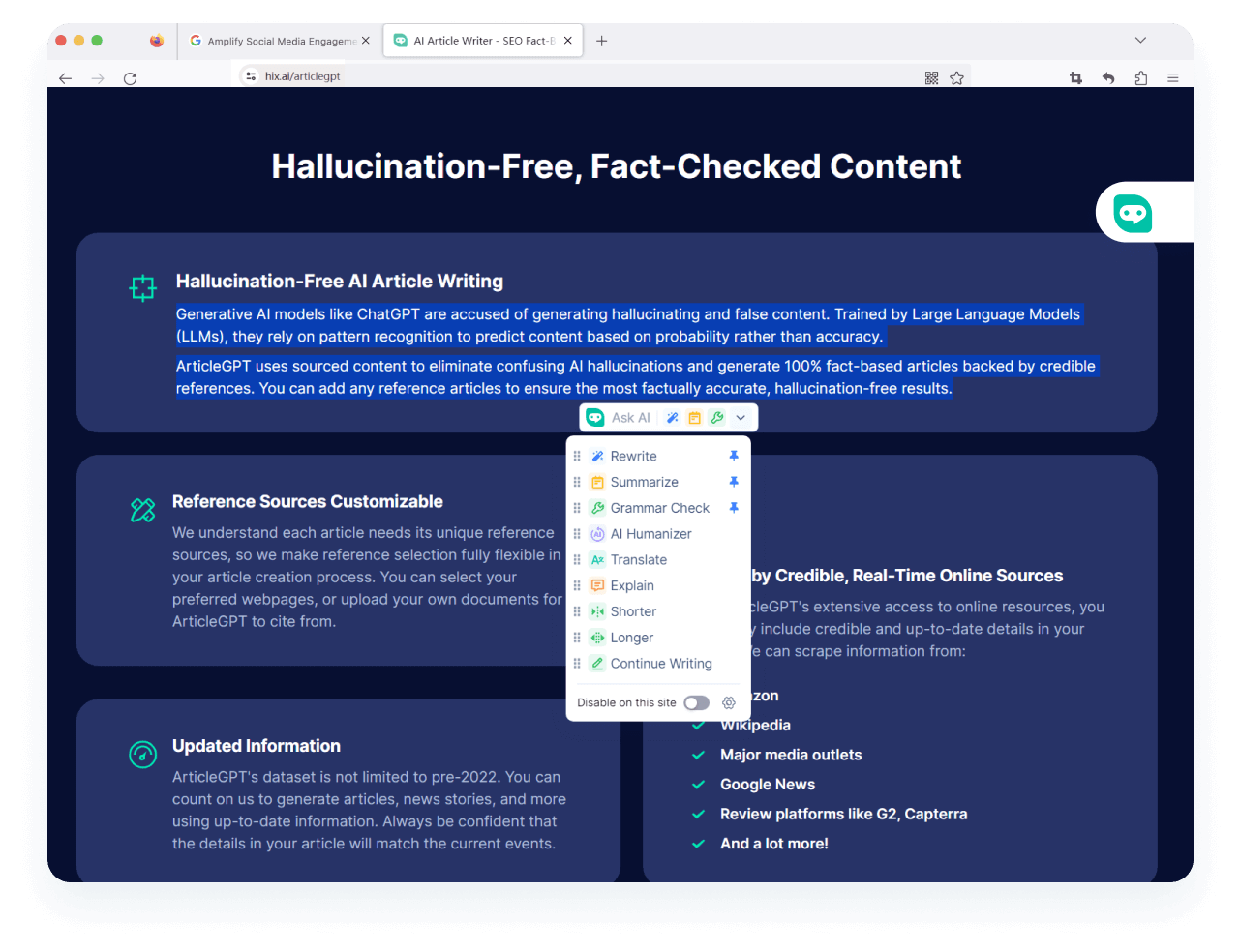 Получите доступ к помощи AI <span class="text-[#00D3B6]">в любом месте</span> в Firefox