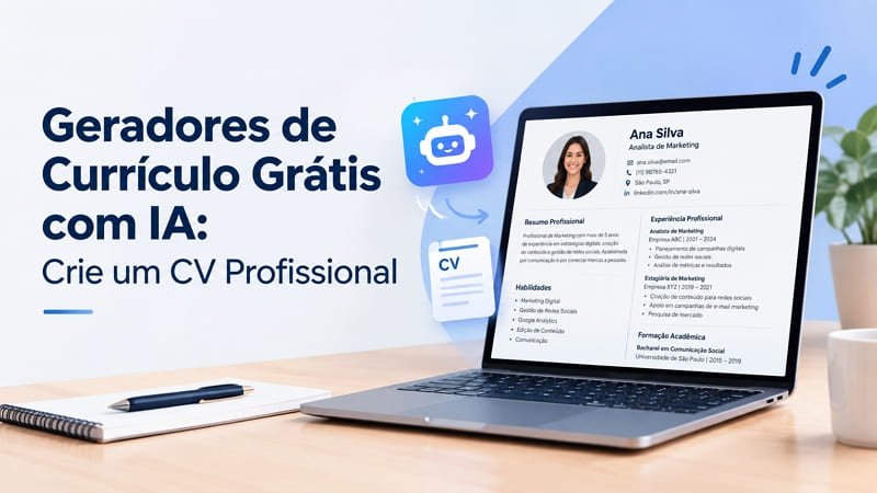 Gerador de currículo grátis com IA