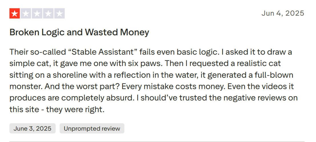 Reseña de usuario de Stability AI